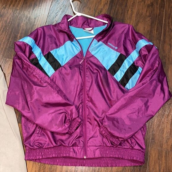 Adidas Vintage Purple and Blue Windbreaker Jacket - Picture 11 of 11